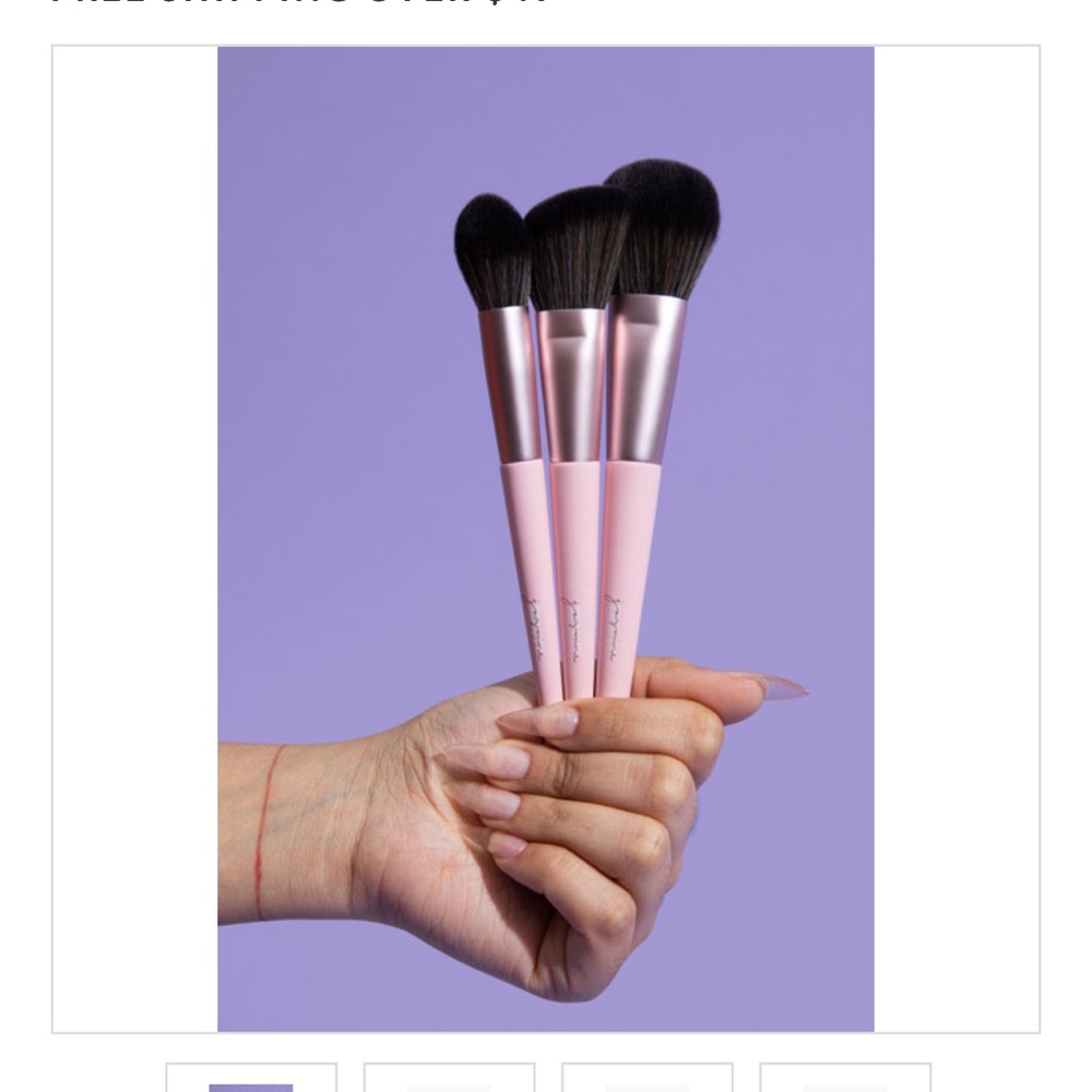 Jasmine 3 piece complexion essentials brush set